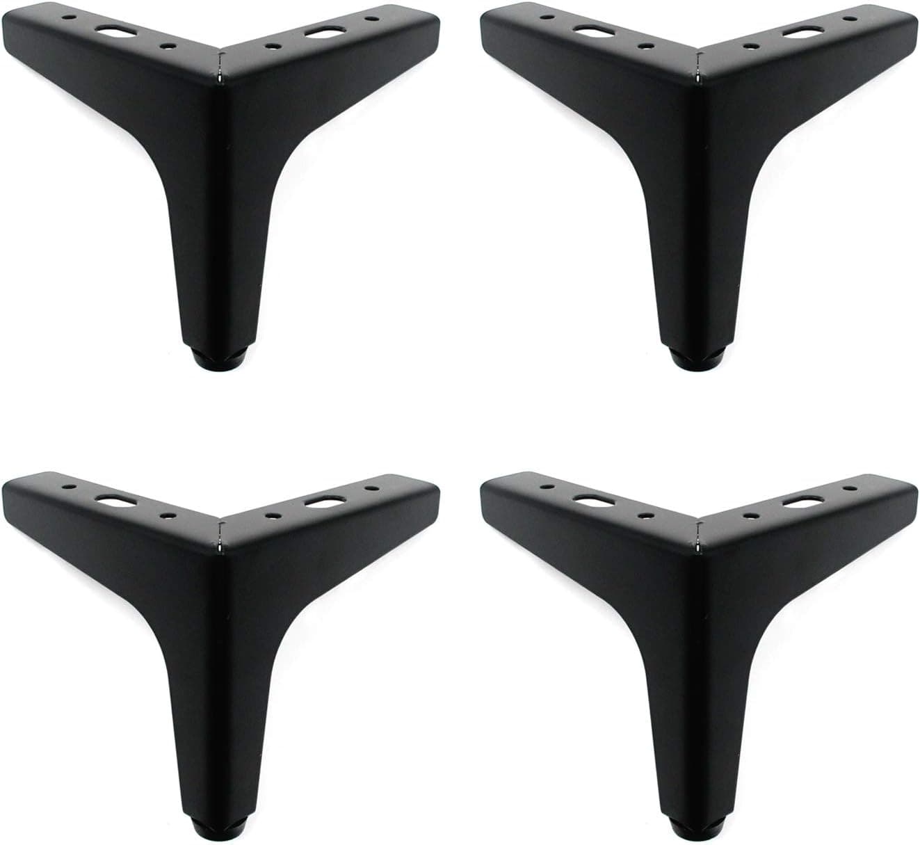 4.5 Inches Height Triangle Furniture Legs KarcyModern Triangle Furniture Sofa Feet Metal Furniture Feet for Cabinet Table Cupboard Sofa Chair, Black Iron Set of 4