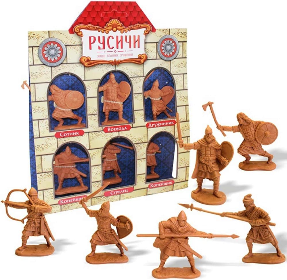 The Rus Soldiers Rusichi Toy Figures Military Russian Toy Soldiers Set of 6 Collectibles Action Figures 2.4''