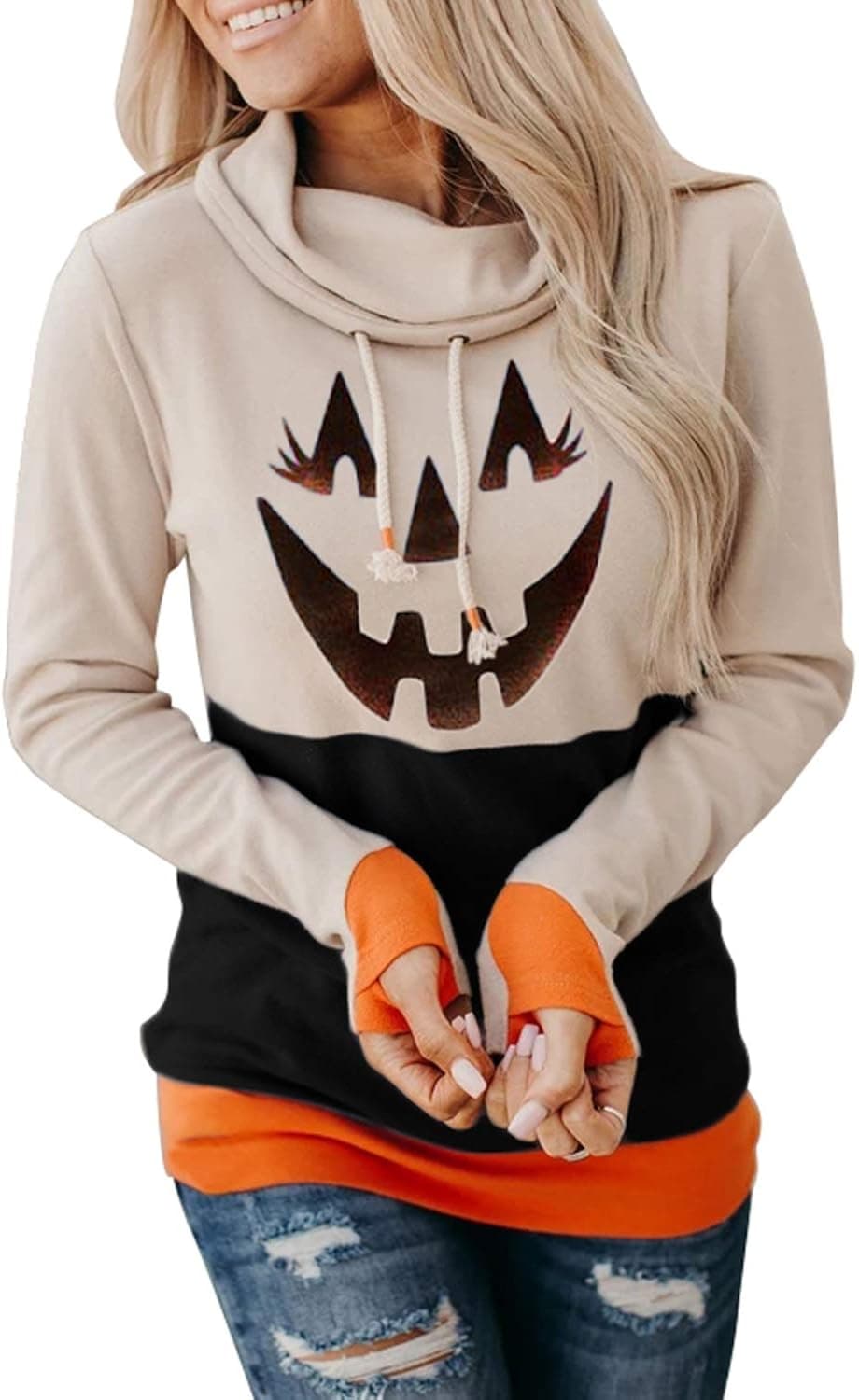 Dearlove Womens Casual Hooded Sweatshirt Loose Drawstring Pullover Hoodies