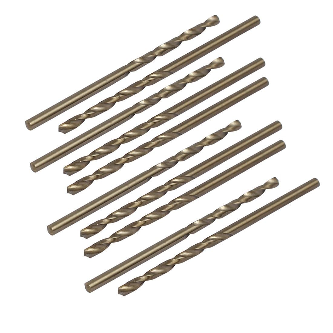 uxcell 2.5mm Dia Split Point HSS Cobalt Metric Twist Drill Bit Drilling Tool 10pcs