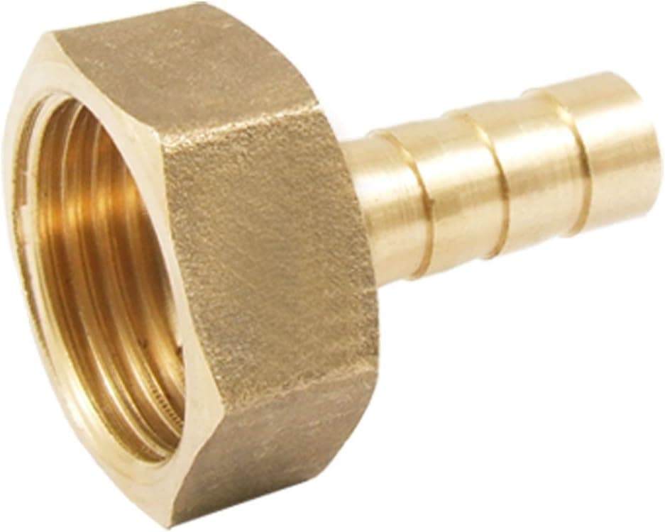 uxcell 5/16 inches Water Gas Air Hose Barb x 1/2 inches PT Thread Brass Fitting Female Barbed Adapter Connector