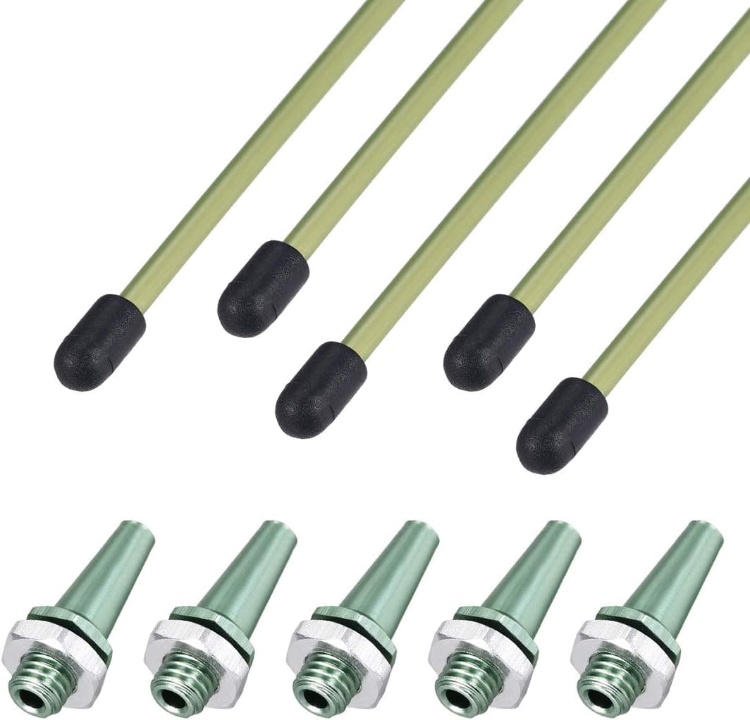 uxcell RC Antenna Tube Green with Green Mount and Cap for RC Boat 5pcs