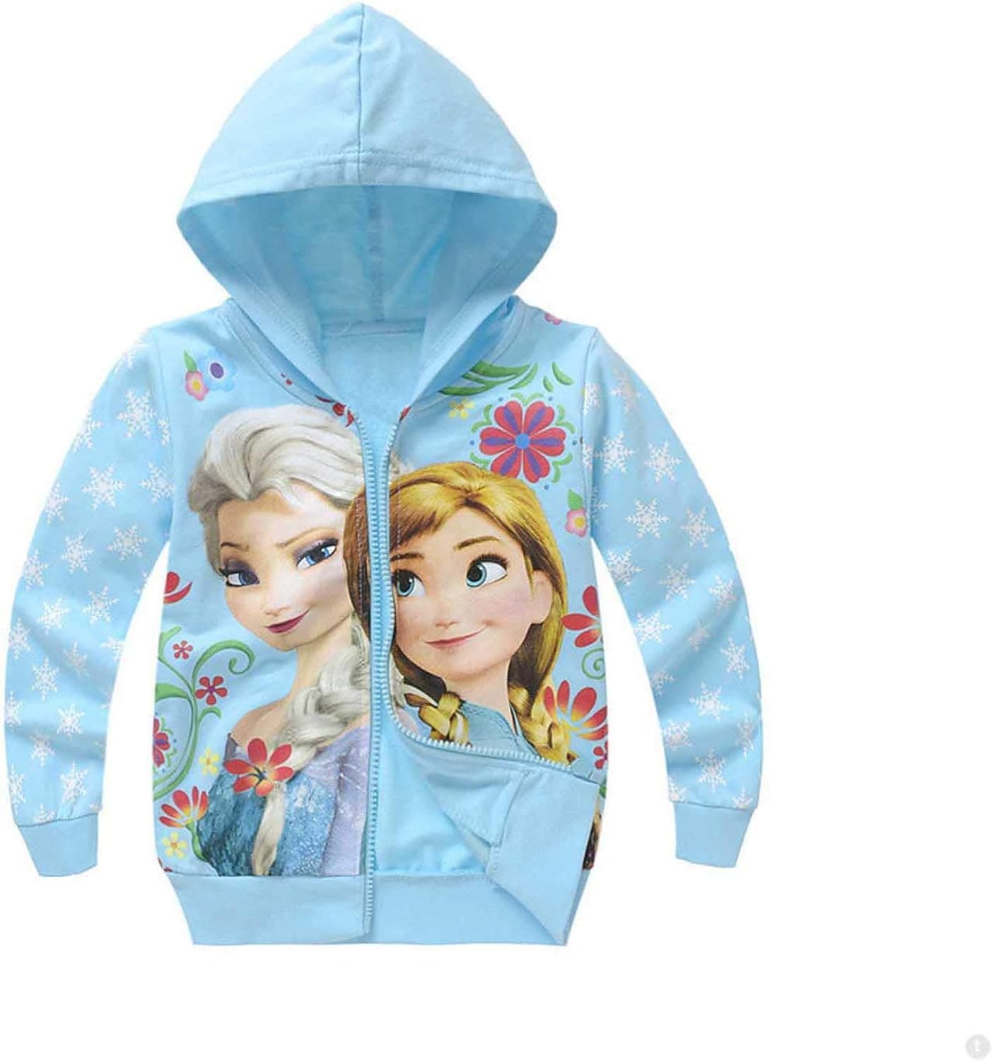 PCLOUD Girls Zippered Hoodie Blue