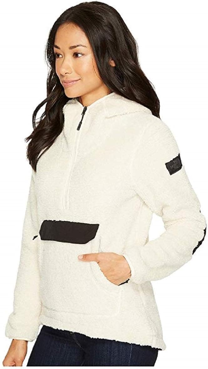 The North Face Campshire Pullover Hoodie - Women's Vintage White/Black Medium