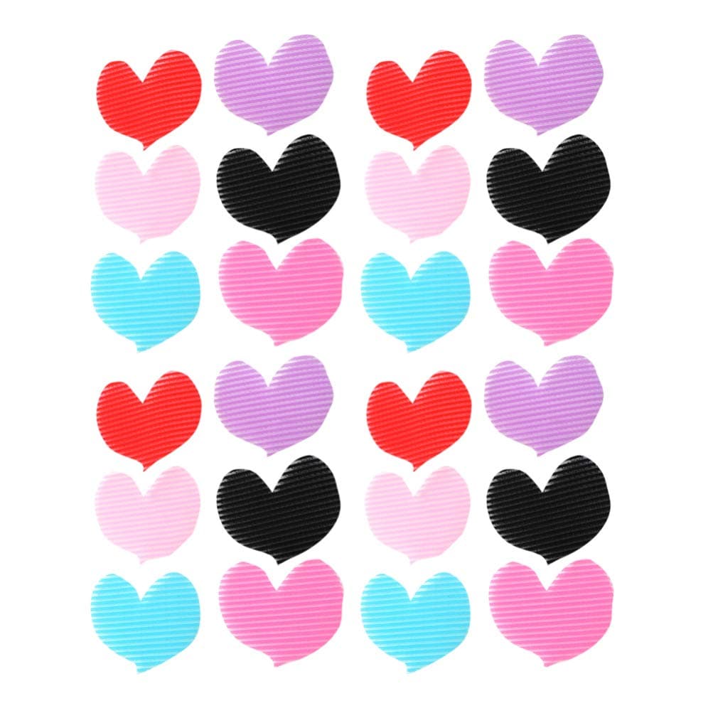 Minkissy Magic Hair Sticker, 24pcs Heart Shaped Magic Paste Pad Hair Fringe Grippers Colorful Magic Bangs Hair Pad Hair Styling Accessorie for Women Girls Ladies