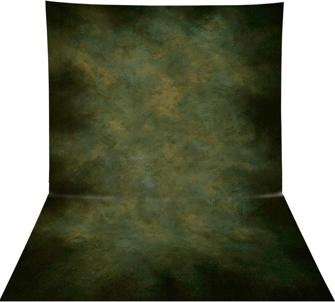 Allenjoy 5x7ft Old Master Fabric Nature Green Photography Backdrop Modern Muslin Abstract Texture Background for Professional Portrait Photographers Oil Painting Photoshoot Studio Booth Props