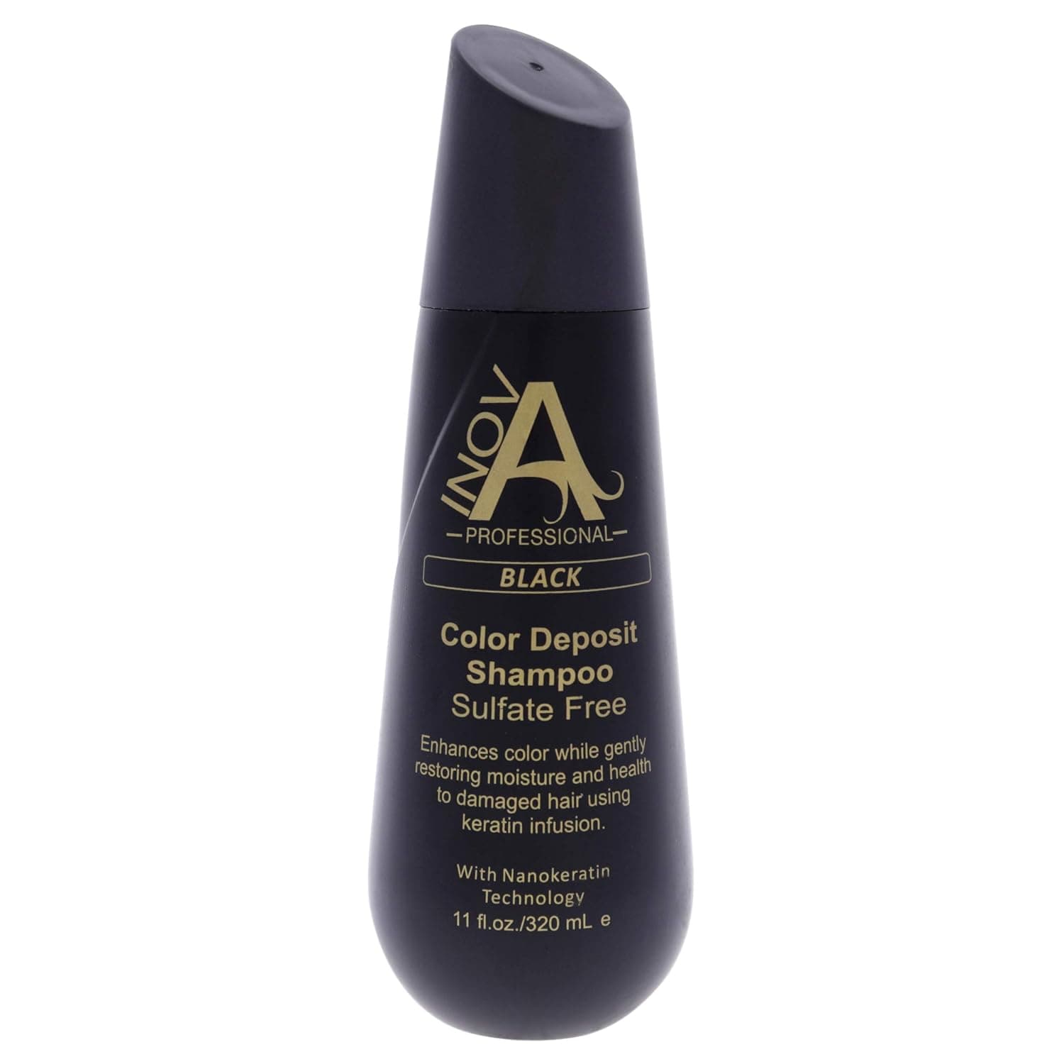 Inova Professional Color Revive & Enhance - Smooth Protection Sulfate-Free Shampoo - Color Deposit Black, 11 Fluid Ounce