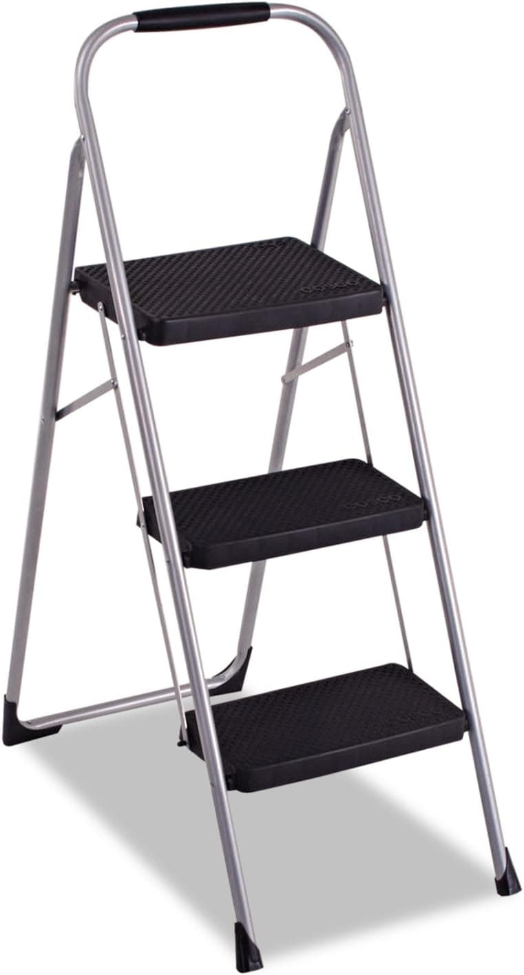 Cosco 3-Step Big Step Folding Stool - Platinum