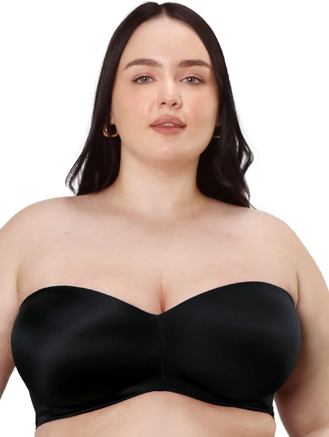 Curvy Couture Women's Plus Size Smooth Strapless Multi-Way Bra