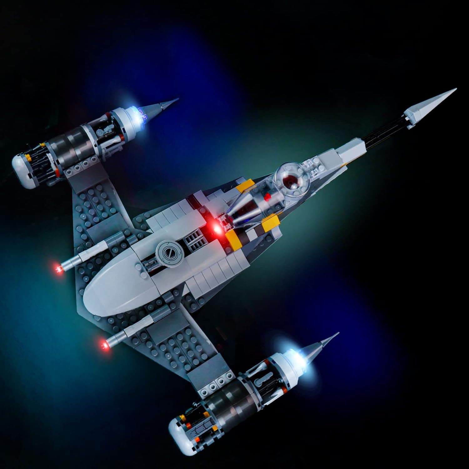 BingBricks LED Lights for Lego Mandalorian's N-1 Starfighter Building Kit, Third Party Lights Compatible with Lego 75325 (Only Lights, No Lego)