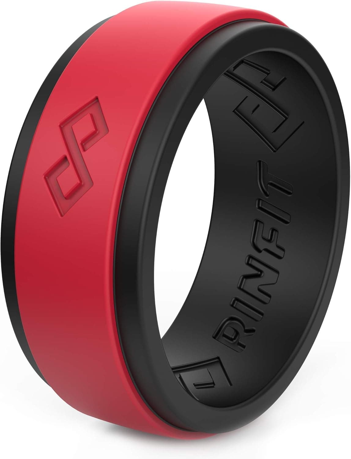 Rinfit Silicone Rings for Men - Mens Silicone Wedding Bands - Infinity Ring with 2 Layers - Rubber Wedding Rings for Men - RinfitAir Collection
