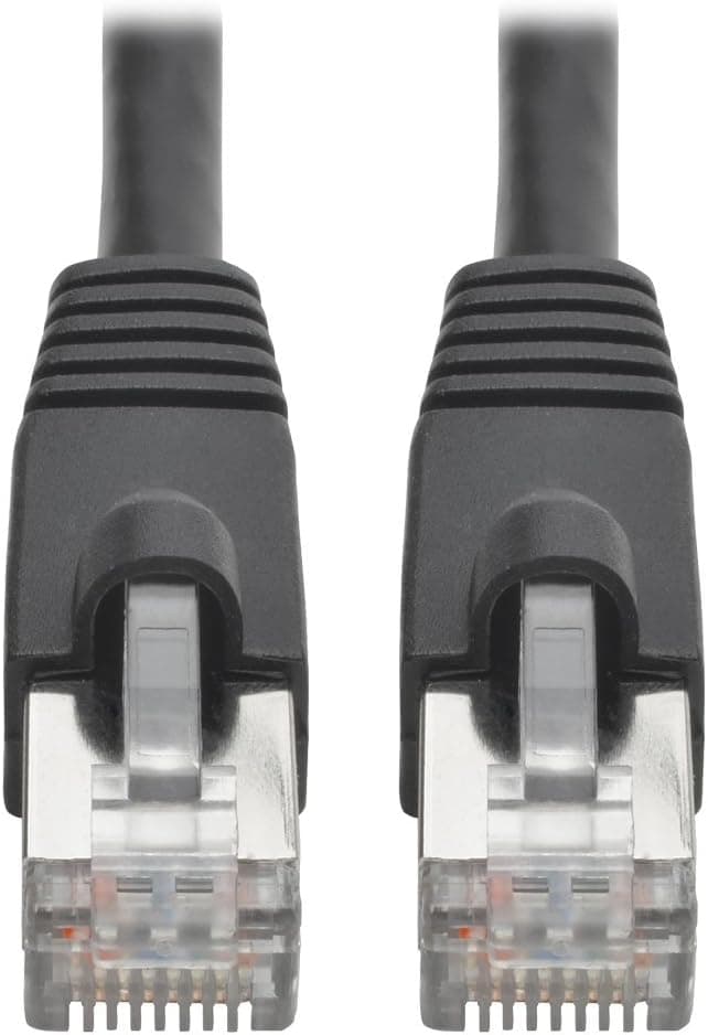 Tripp Lite Cat6a Snagless Shielded STP Patch Cable 10G-Certified, PoE, Black M/M 14ft 14' (N262-014-BK)
