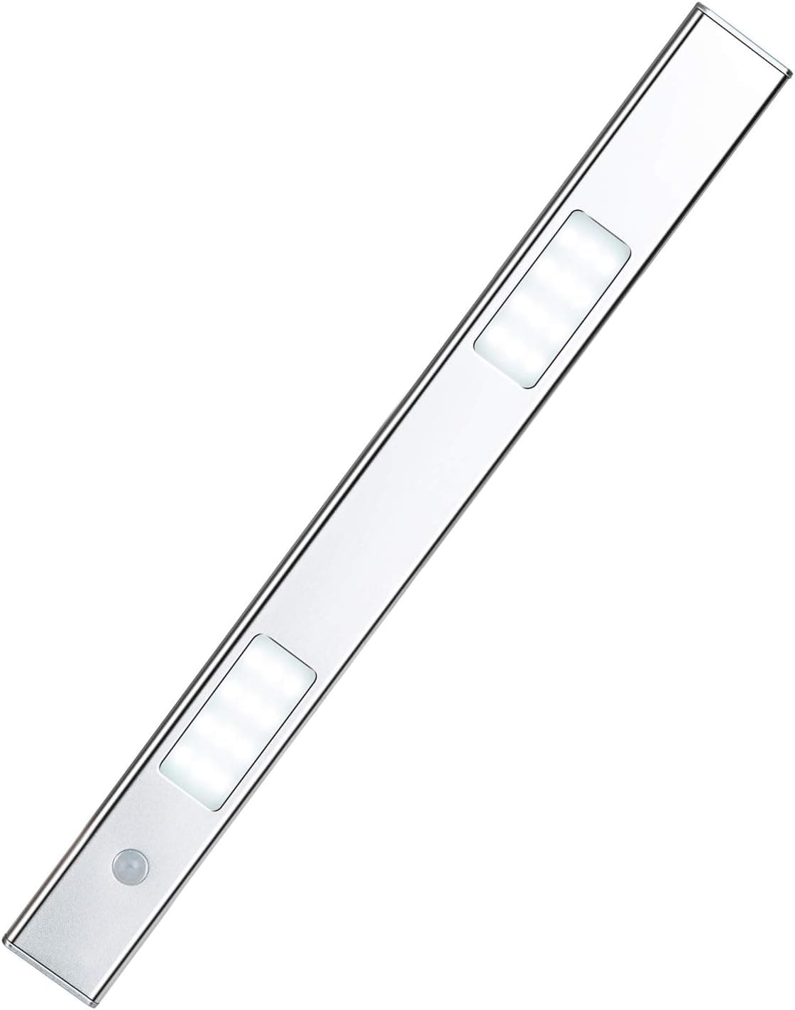 MEETMISS Under Cabinet Light Longer Battery Endurance-Rechargeable Wireless LED Lighting Motion Sensor Activated Night Light for Closet Step Wardrobe Luxury Aluminum