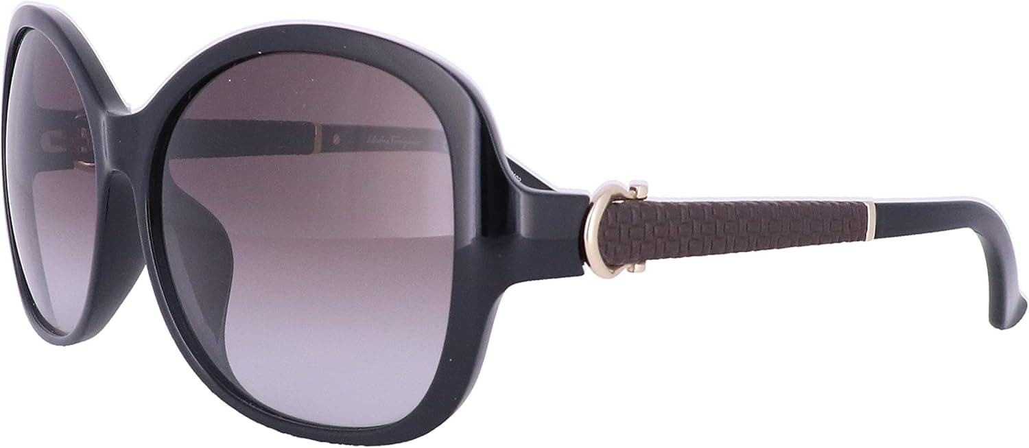 Salvatore Ferragamo SF744SLA 001 Sunglasses Black/Grey Gradient Lenses 59mm