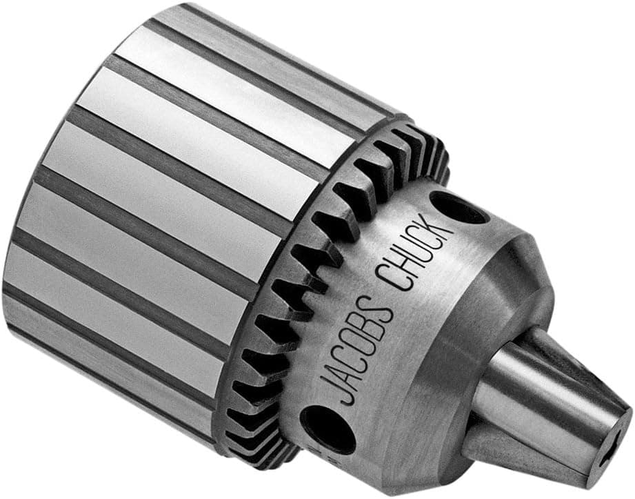 Jacobs Chuck 14445 Heavy Duty Plain Bearing Taper Mounted Chuck, 0.5" Maximum Capacity, 2-3/64" Sleeve Diameter, 3-33/64" Close Length