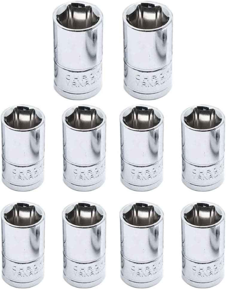 Dahszhi Shallow Socket 1/4 Inch Drive 10mm 6 Point -10pcs