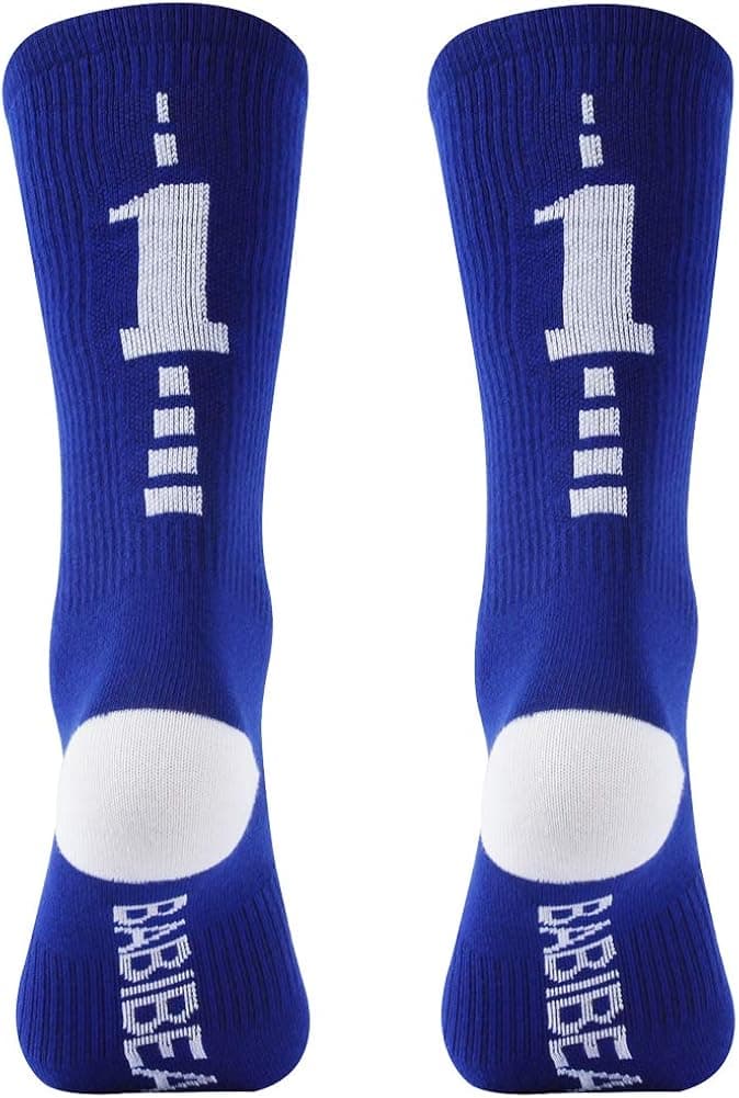 BABIBEAN School Boy's Girl's Athletic Crew ID Socks Mid Calf Custom Teen Team Number Sport's Sock 1 Pair for Baseball,Football,Basketball, 11 Team Number