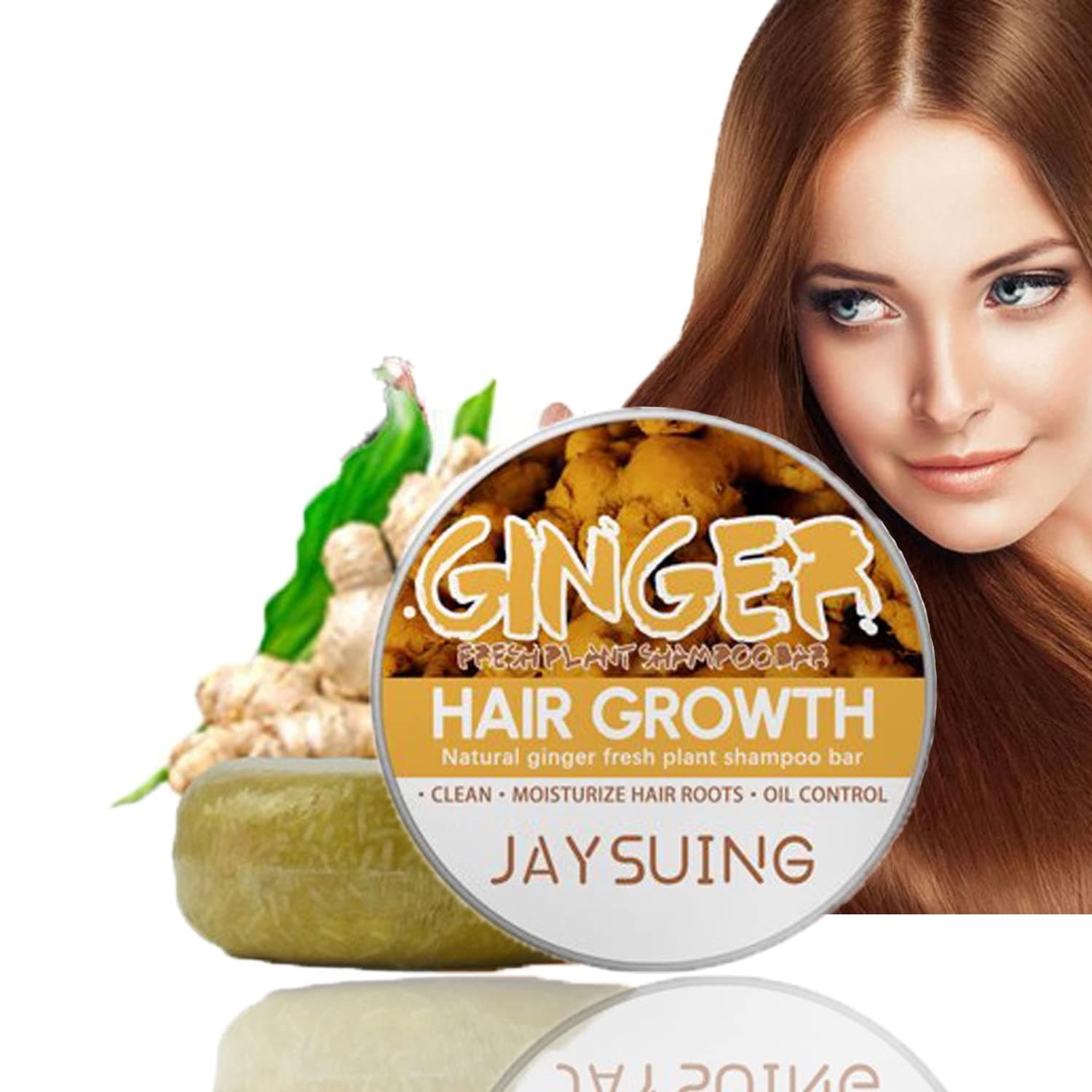 Ginger Hair Regrowth Shampoo Bar, Ginger Hair Growth Shampoo Bar Promotes Hair Growth, Ginger Shampoo for Hair Growth (1pcs)