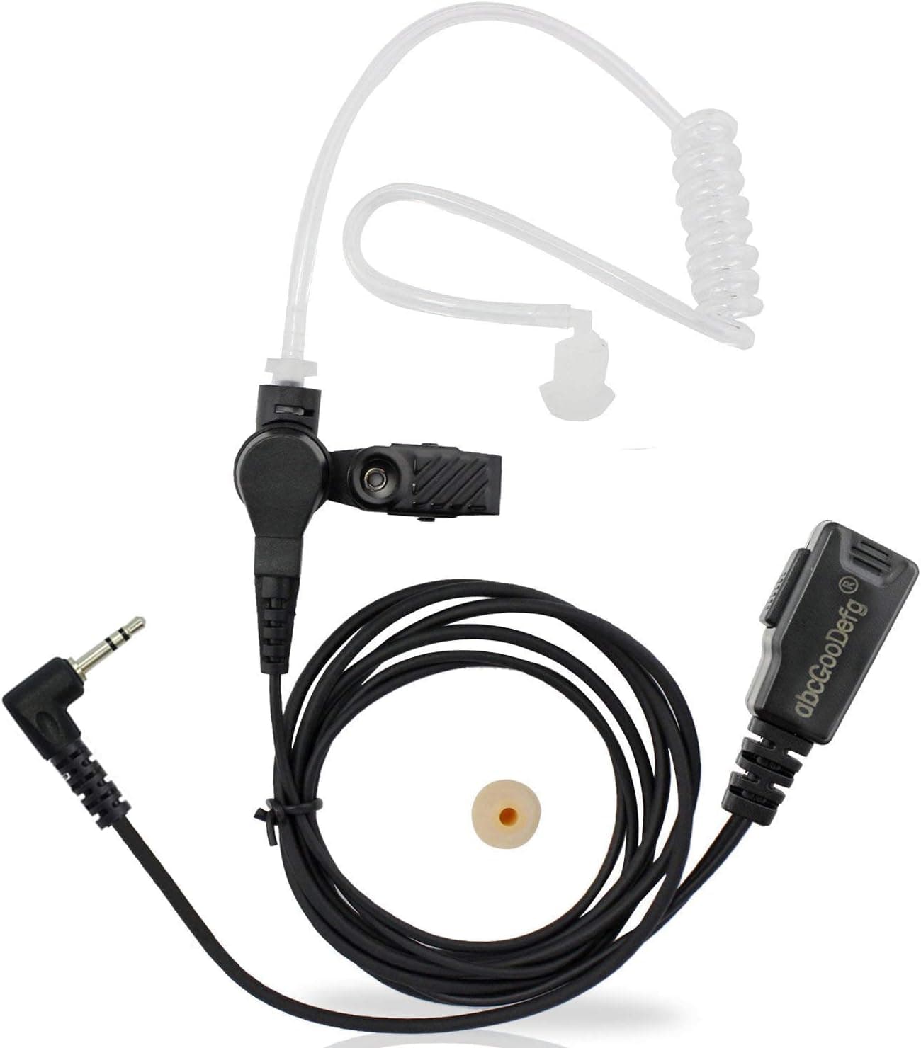 abcGoodefg Covert Acoustic Tube Headset/Earpiece Police PTT Mic for HYT (Hytera) Talkabout Radio Walkie Talkie TC310 TC320 TC1600 TC1688 MH230R MD200R MR350R MS350R 1-pin (1 Pack)