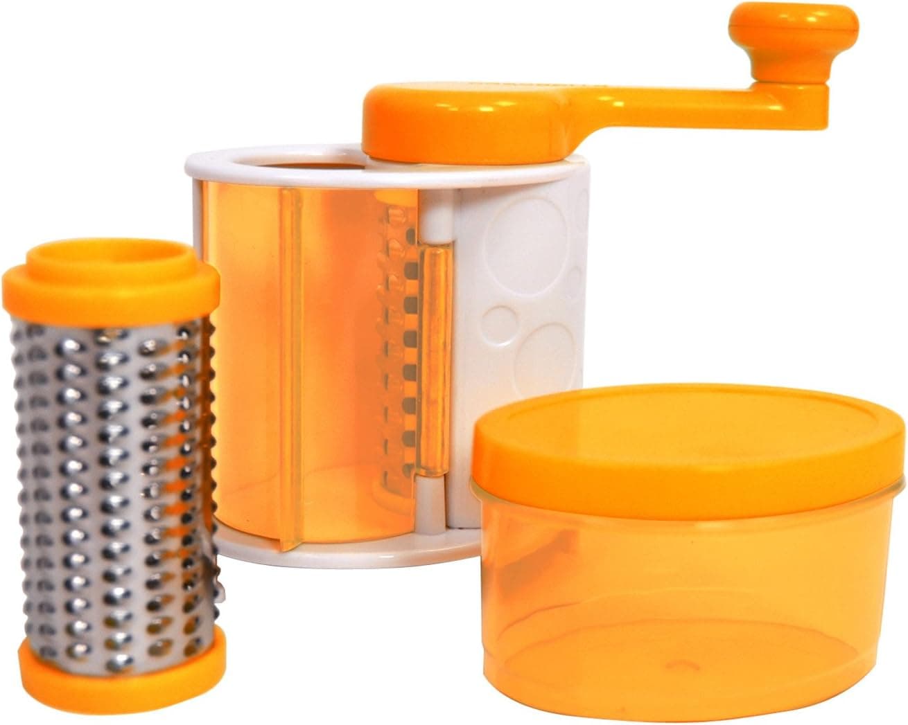 Casabella Grate 'n Store Rotary Cheese Grater, Orange