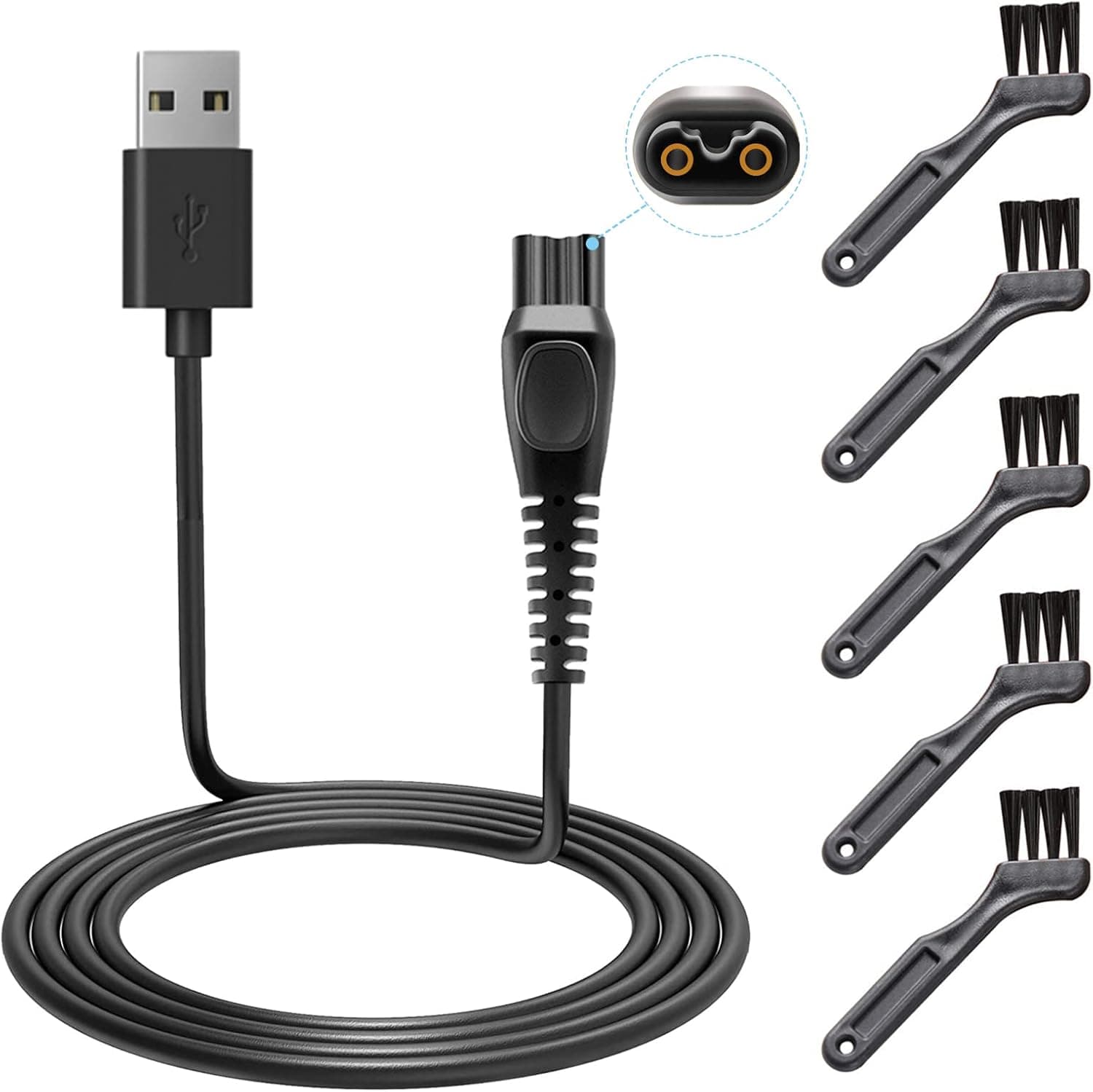 HQ8505 Norelco Charger Cord Fit for Philips Norelco 3000 3100 3500 7000 7310XL 5000 8000X 9000 Series MG7 S1560 Electric Shaver Razor Arcitec Aquatec Multigroom Beard Trimmer Adapter Power Supply Cord