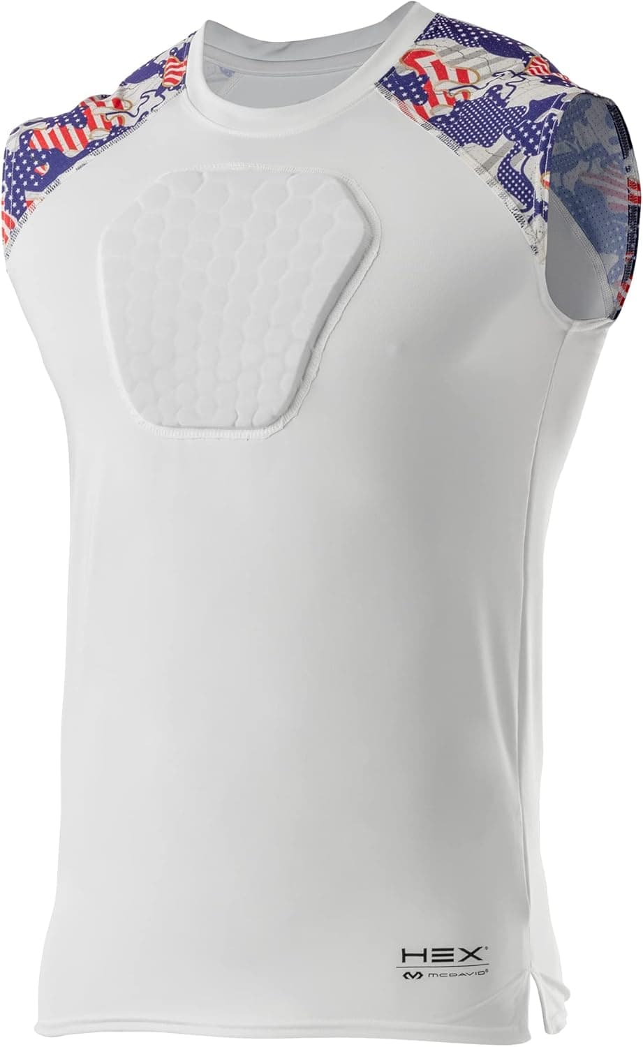 McDavid HEX Chest Protector, Heart Guard Sternum Protection Padded Shirt for Baseball, Football, Lacrosse and Goalies Youth and Adult Sizes