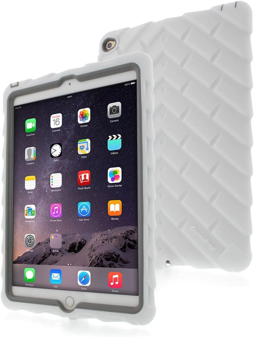 Apple iPad Air 2 Drop Tech White Gumdrop Cases Silicone Rugged Shock Absorbing Protective Dual Layer Cover Case