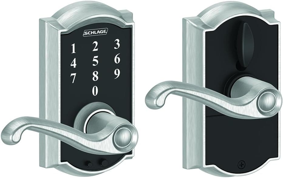 SCHLAGE Touch Camelot Lock with Flair Lever (Satin Chrome) FE695 CAM 626 FLA