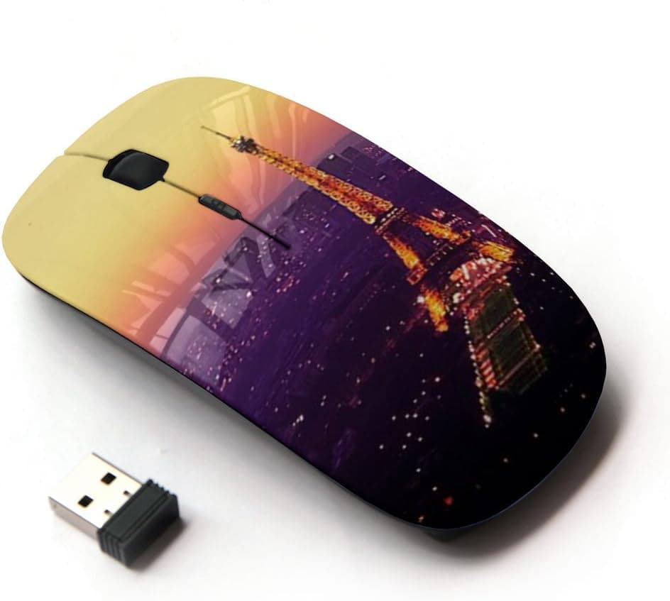 KOOLmouse [ Optical 2.4G Wireless Mouse [ Tour De Purple Tower Paris Vibrant ]
