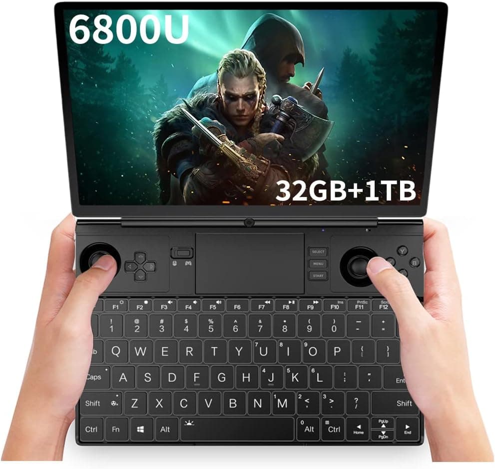 GPD Win Max 2 [AMD Ryzen 7 6800U-32GB+1TB] 10.1 Inches Mini Handheld Win 11 PC Video Game Console Gameplayer 1920X1200 Touchscreen Laptop Tablet PC 1TB M.2 SSD Storage