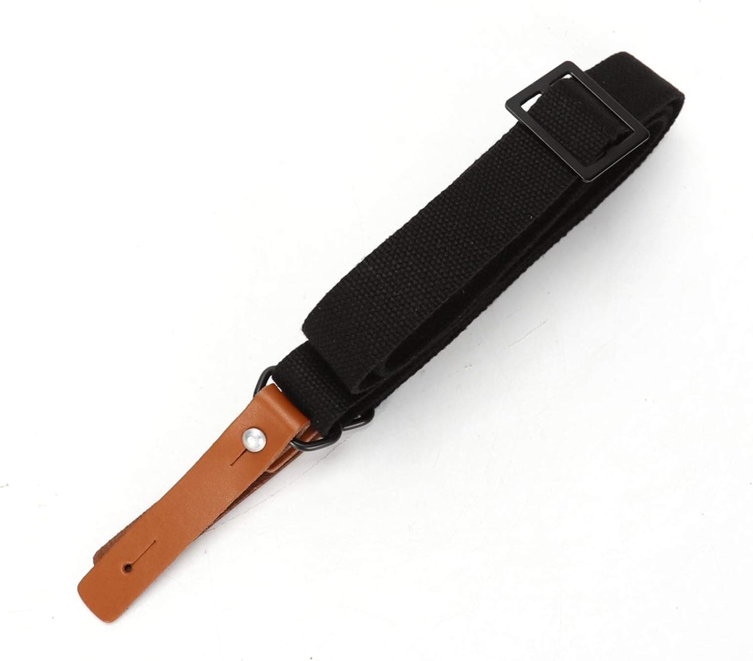 jdwolfy Original Surplus Type AK Sling Shoulder Strap Canvas Webbing with Leather Loops