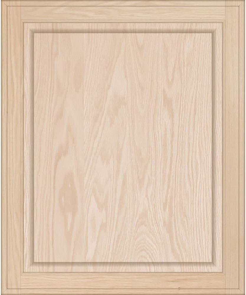 Kendor Unfinished Oak Square Raised Panel Cabinet Door, 29H x 24W