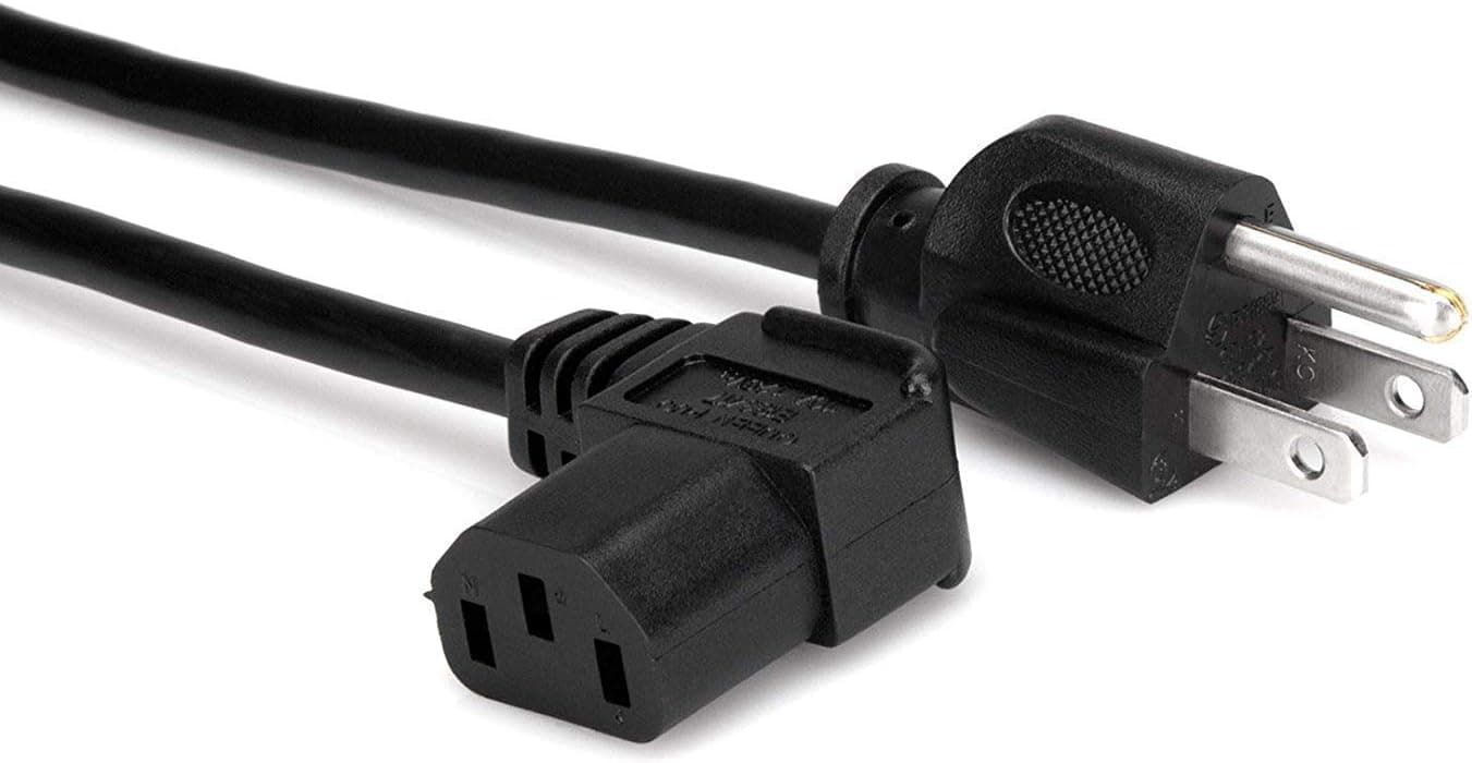 CNE61877 Right Angle Computer/Monitor Power Cord, Black