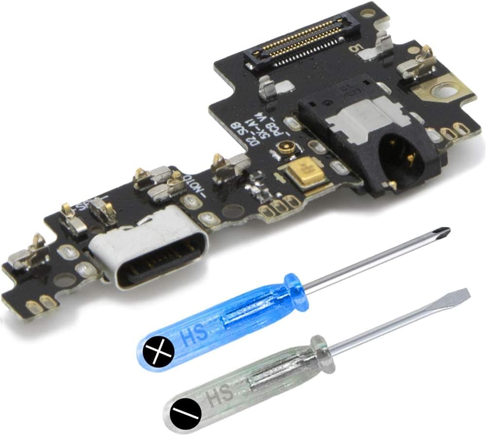 MMOBIEL Dock Connector Compatible with Xiaomi Mi A1 2017 - Charging Port - Headphone Port / Microphone Replacement - Type C - Incl. Screwdrivers