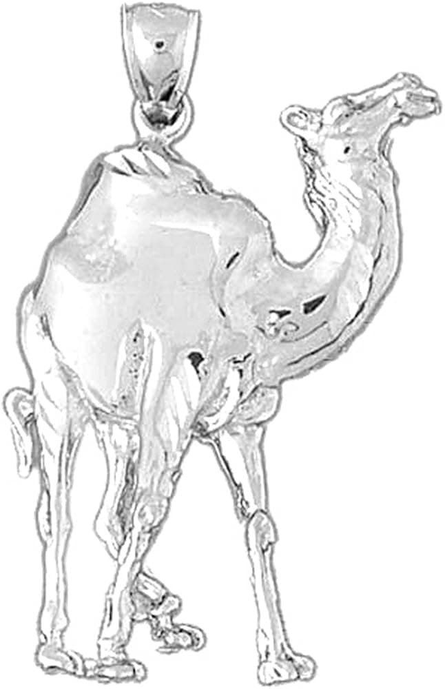 CleverEve Designer Series Sterling Silver Camel Pendant 1.5" x 1.0" - 6.1 Grams
