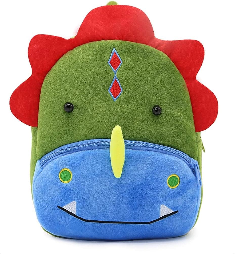 Ladyzone Toddler Backpack Zoo Animals Backpacks Cute Plush Bag Cartoon 10" Preschool Book Bag For 2+ Years Girls Boys
