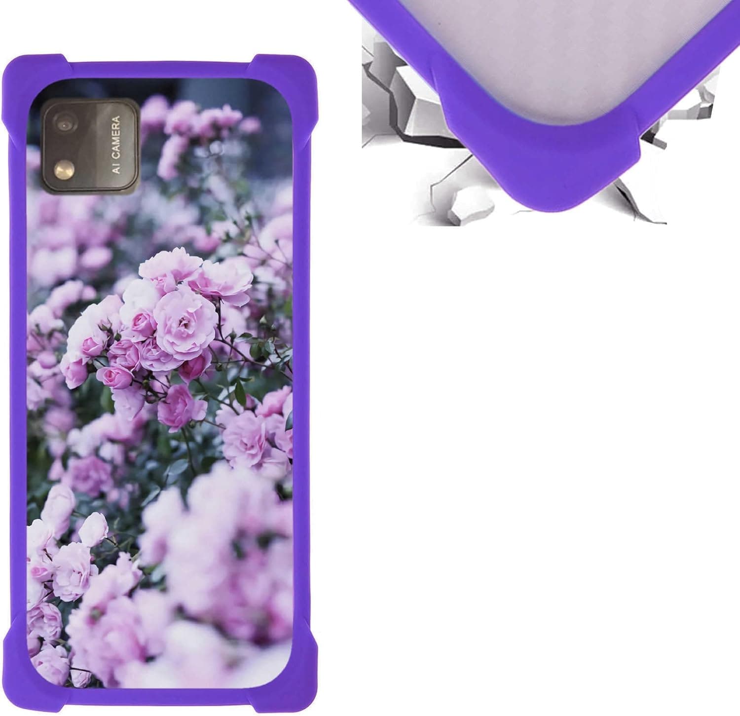 jioeuinly Vortex V22S Case Compatible for Standup Wireless Vortex V22 Phone Case PC backplane + Silicone Soft Frame Cover ZSH