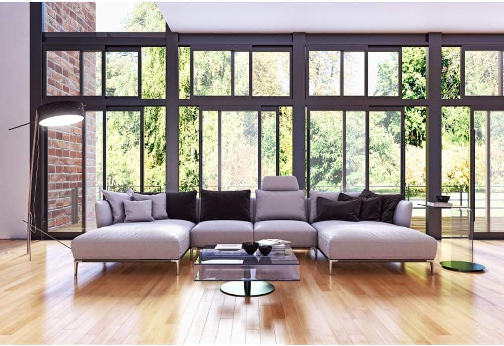 Yeele 7x5ft Modern Office Window Backdrop,Background for Video Call,Interior Sofa Plant Living Room Backdrop for Photography