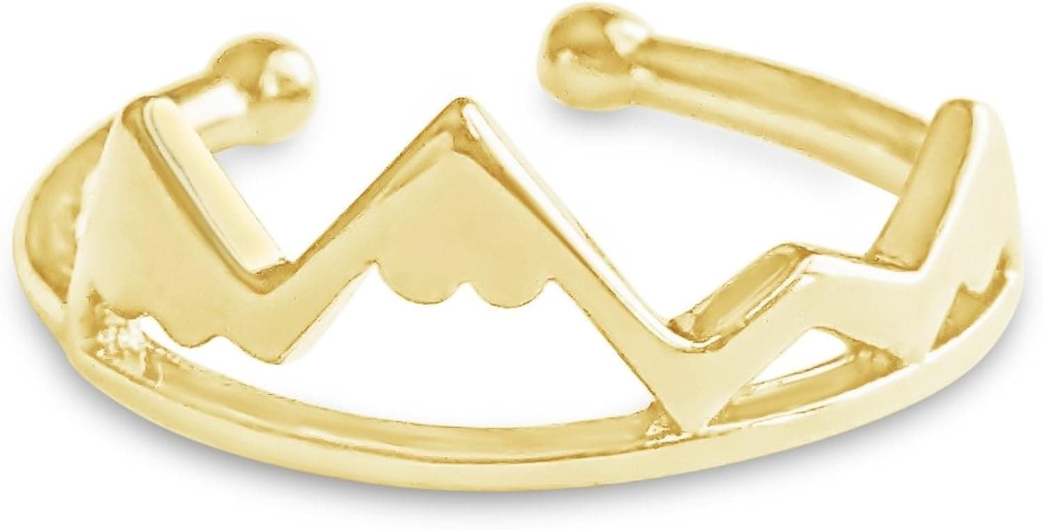 Mountain Range Ring for Women, Ideal Gift for Outdoor Lovers and Hikers, Adjustable Mountain Rings for Women