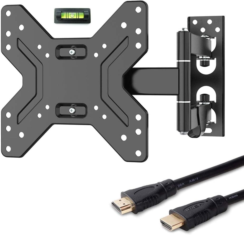 Fleximounts TV Wall Mount Bracket 17-42 inch Full Motion Articulating Arms Swivel and Tilt Fit for TV LED LCD Plasma Flat Screen