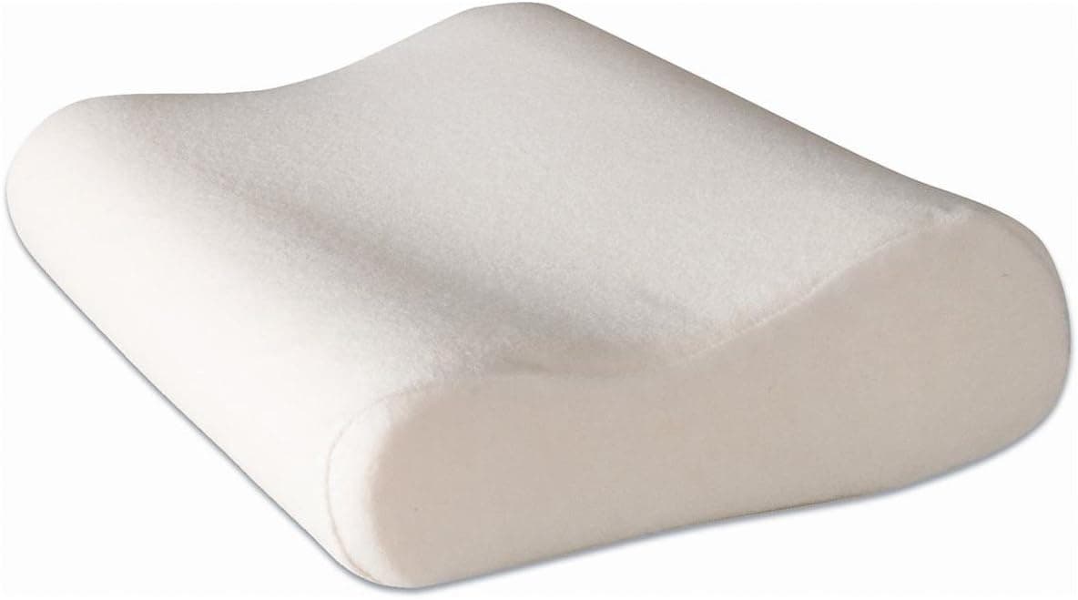 2 Ultra Soft & Slim Memory Foam Pillows Contour Neck Support Removable Zip Cover