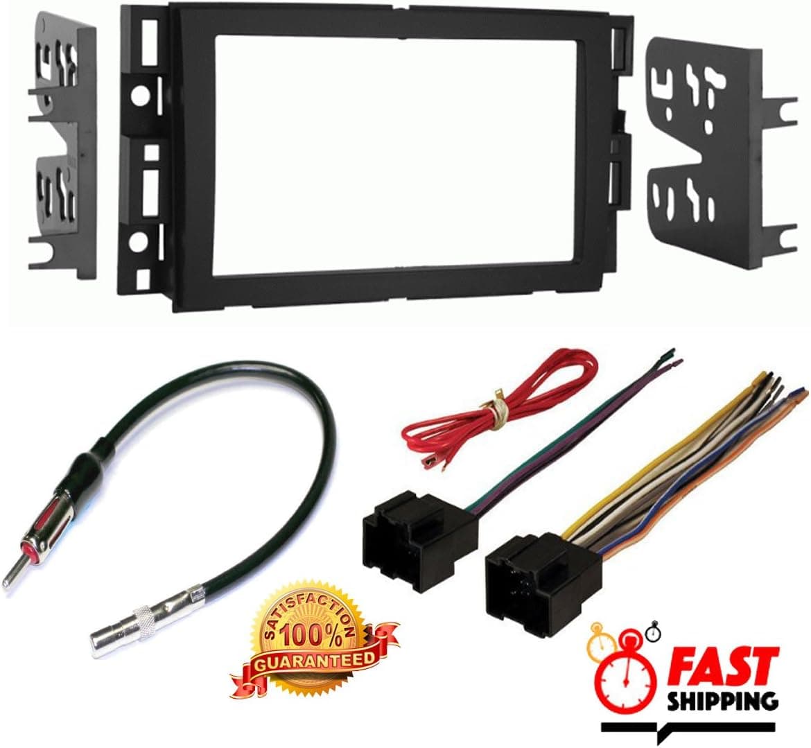 American Terminal ATGMK-351 Fits Compatible with Pontiac 2005-2009 G6 Double DIN Stereo Harness Radio Dash Kit