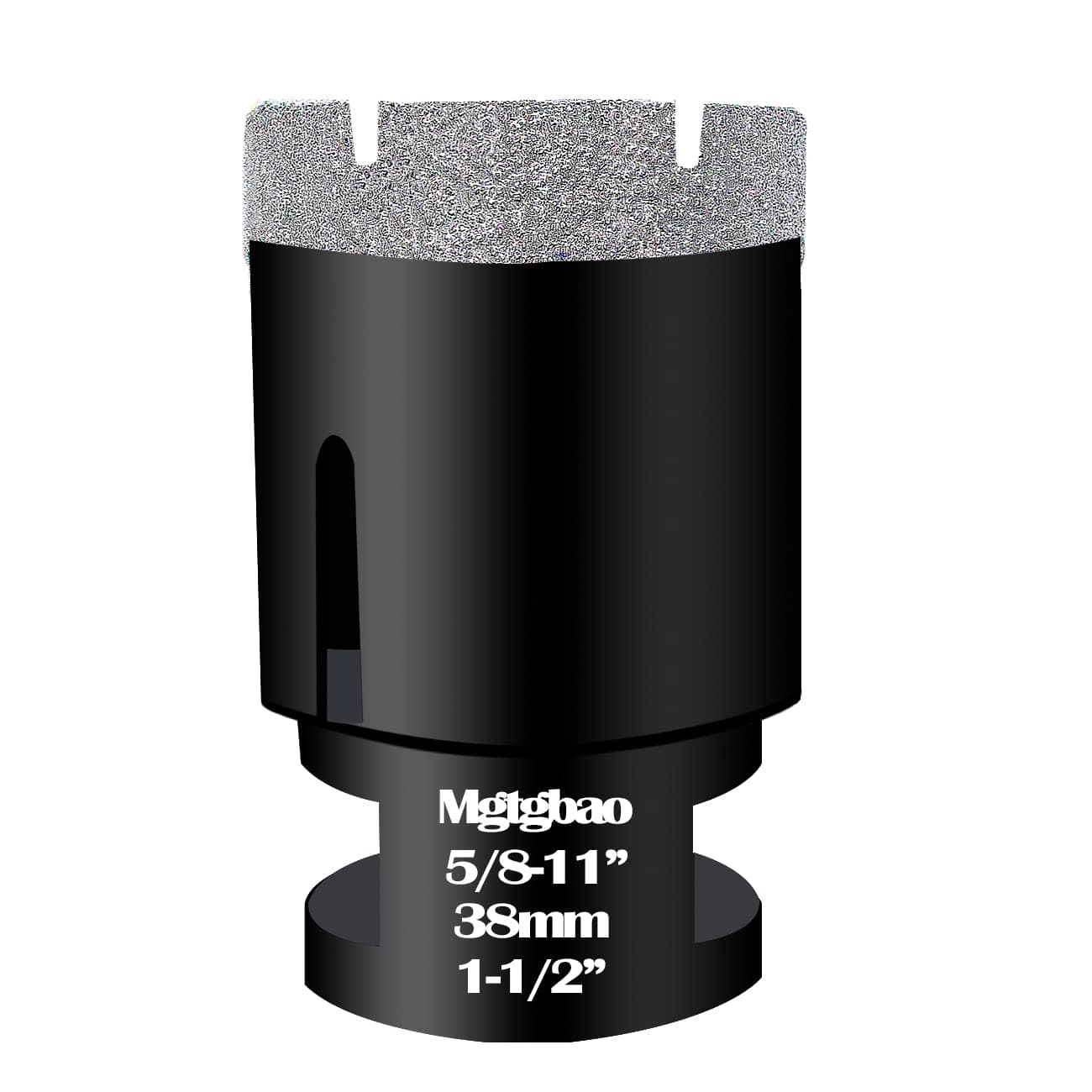 Mgtgbao 1-1/2" (38mm) Dry Diamond Core Drill Bits, Vacuum Brazed Diamond Hole Saw Kit for Porcelain Ceramic Tile Granite Marble Stone Brick Glass with 5/8-11 Thread