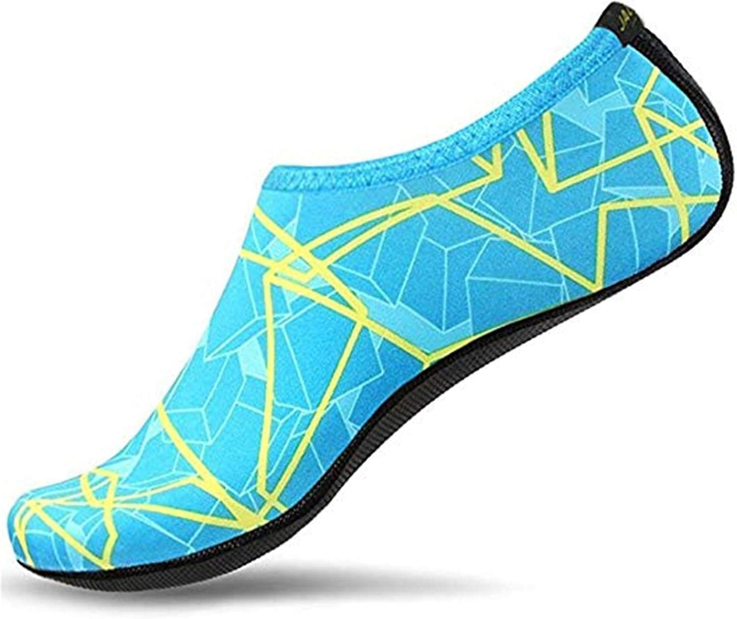 JACKSHIBO Men Women Quick-Dry Water Skin Shoes Aqua Socks for Water Sports Swim Surf Yoga Exercice Beach Green 9-10.5 M US Women / 8-9.5 M US Men
