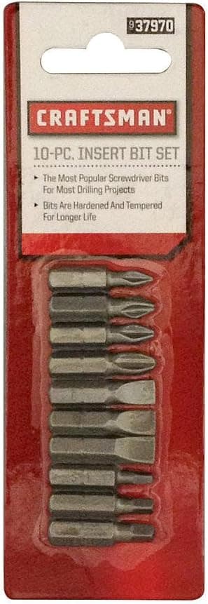 Craftsman 9-37970 Insert Bit Set, 10 Piece
