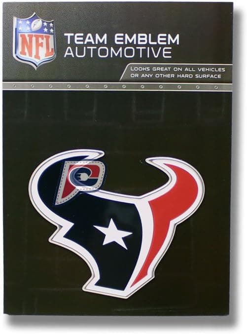 Houston Texans Colored Aluminum Car Auto Emblem