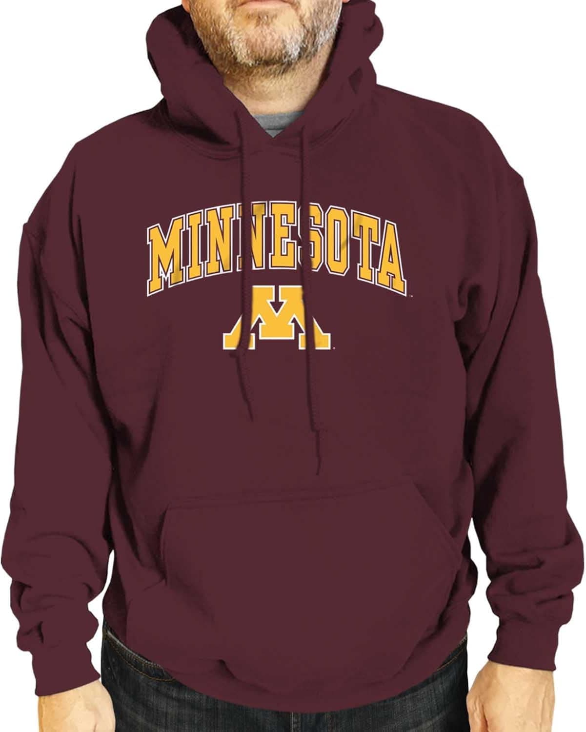 Campus Colors Long Sleeves NCAA Adult Arch & Logo Gameday Unisex Hooded Sweatshirt