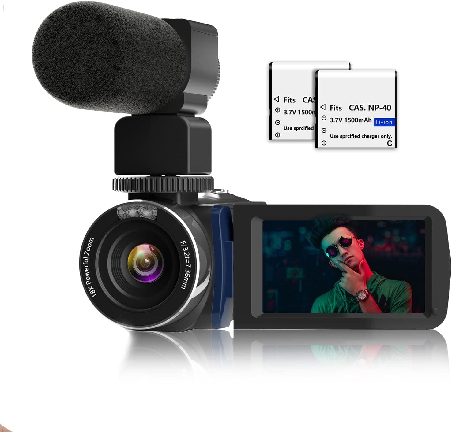 FARCODLE 4K Video Camera Camcorder Vlogging Camera for YouTube Ultra HD 56MP Video Camera with Microphone & Remote Control WiFi Digital Camera 3.0" IPS Touch Screen