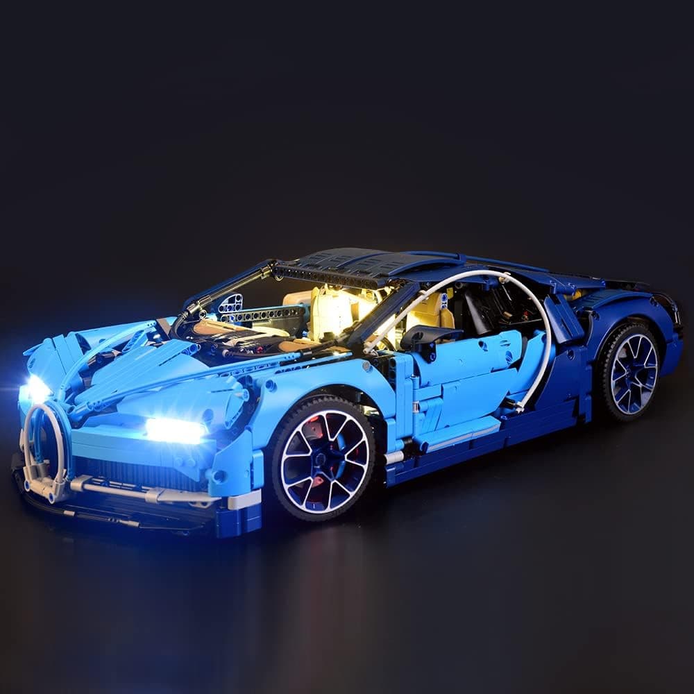 GEAMENT Upgraded Version LED Light kit for Technic Bugatti Chiron - Compatible with 42083 Lego Race Car Building Model (Lego Set Not Included)