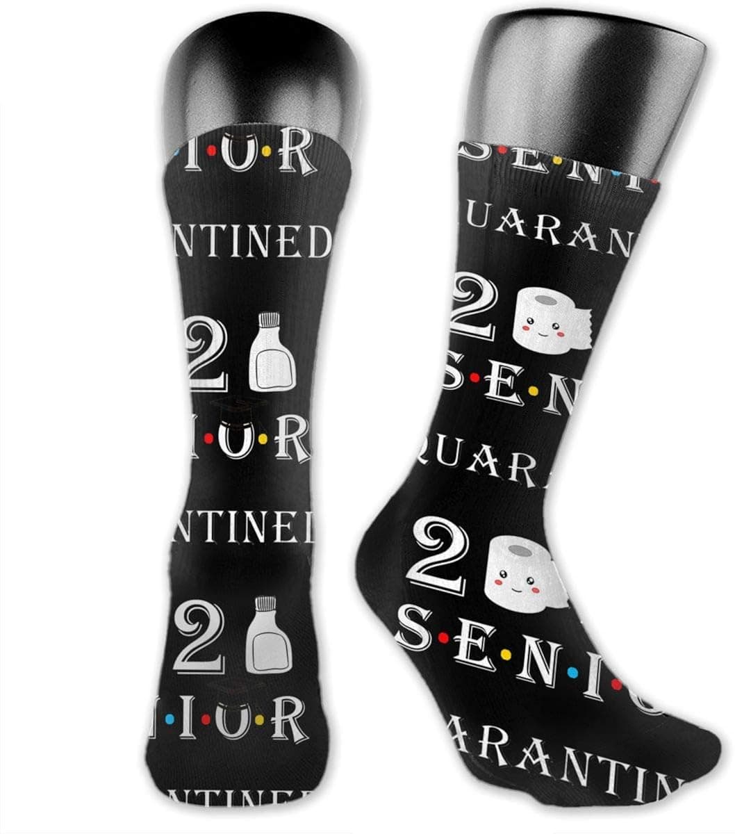 NOT Senior 2020 Quaratined Crew Socks Over Knee Casual Unisex Gift